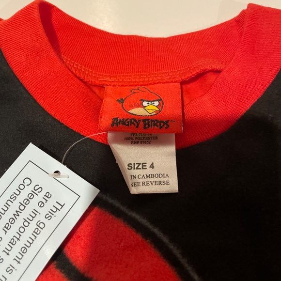 π Angry Birds π Size 4 Flame Resistant Pajama Top Lounge Pants PJ Set NEW π - Picture 2 of 9